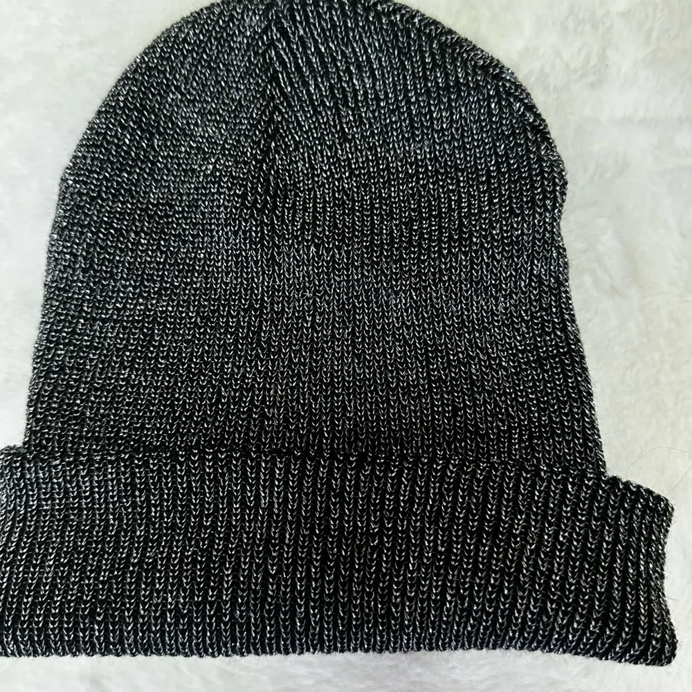 Black and Gray Knit Beanie